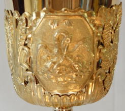 Antique solid silver gilt French Baroque Chalice